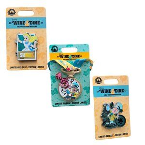 runDisney Wine and Dine 2023 Disney Pin Set 5K - NEW WITH TAGS - Rare Find
